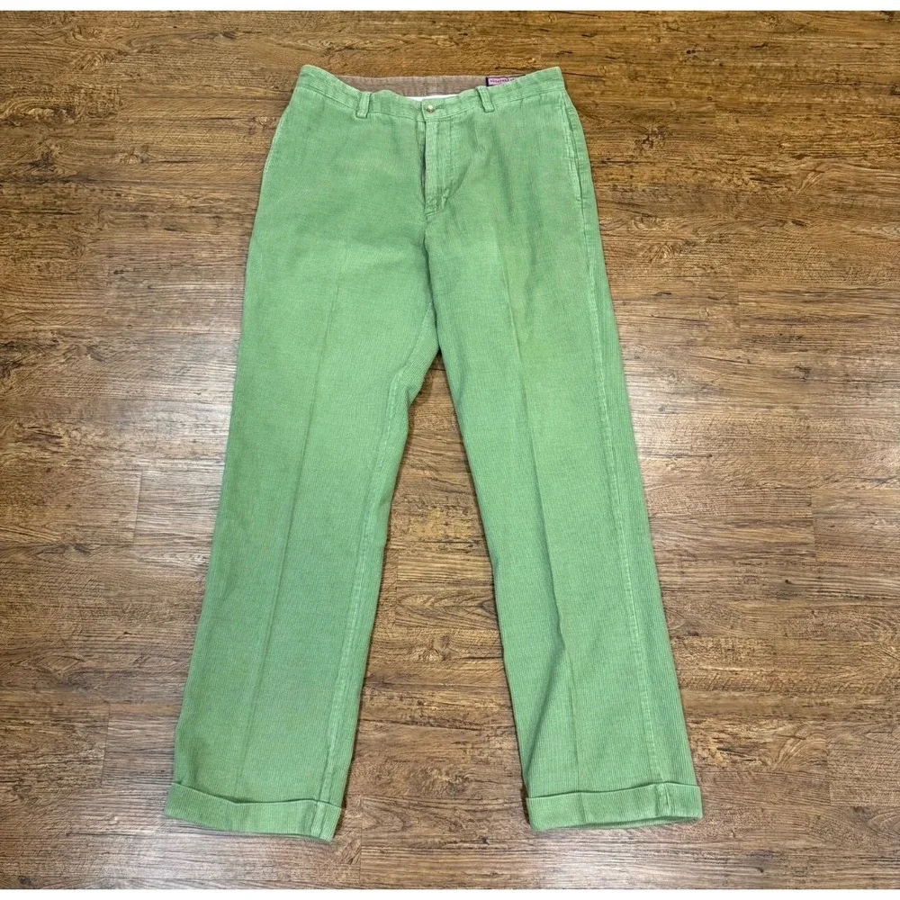 Vineyard Vines Green‎ Corduroy Casual Preppy Chino Pants Trousers Men's 32x32